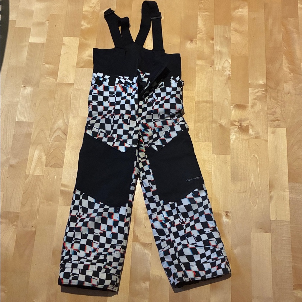 Obermeyer Black and White Checkered Snow Pants youth